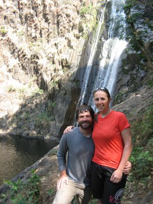 Jay and Catherine in front of the falls.