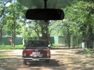 Terrible photo... but which is it? Dodge? Mitsubishi? ...