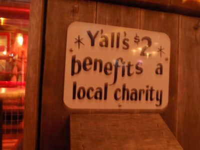 Sign at Hula Hut in Austin.