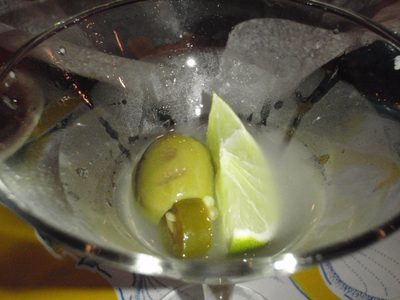 The end of John's Texas Martini, with added solid...