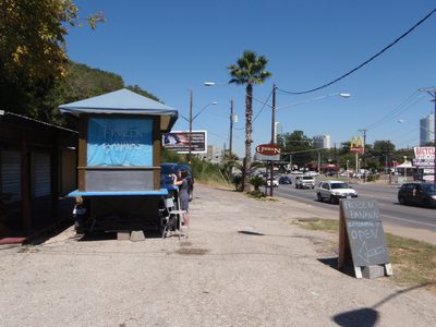 The Bananarchy frozen banana stand on South Lamar in Austin.