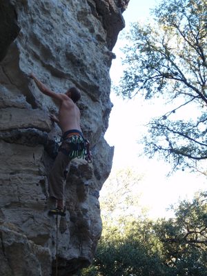 More of John climbing on Flintstones.
