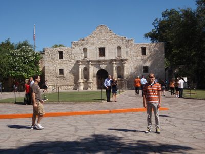 The Alamo!  With John.  The Alamo is rather small, as...