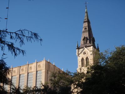 A church steeple in San Antonio.