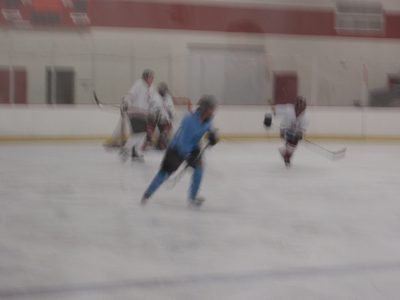Catherine playing hockey!