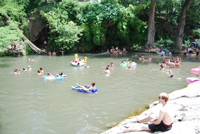 A view of one end of the grotto.  It's begun to get more...