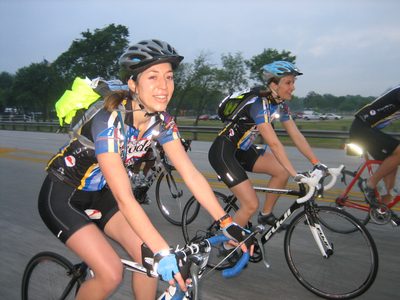 Kate and Reagan.  Note that because it's still so dark,...
