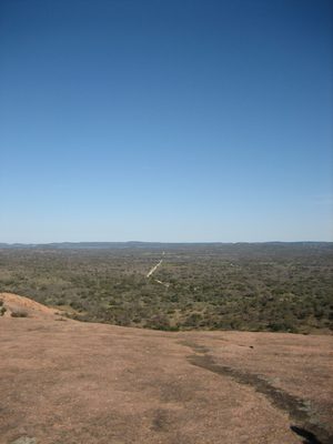 Looking out towards the rock we drove in on.