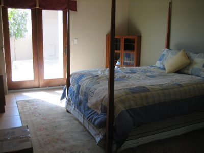 Bedroom set up with furniture from Catherine's room. ...