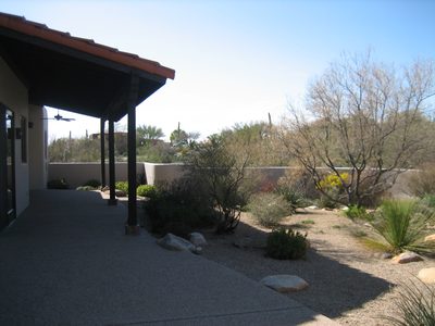 Looking the other way on the patio, towards the family...