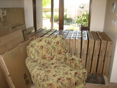Hopefully something can be found in these 20+ boxes of art.