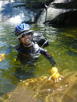 Tommer looks psyched to be on his first canyon adventure.