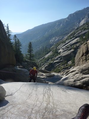 John on rappel.
