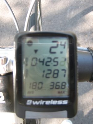 Blurry, but recording my time.  I had actually started...