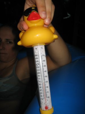 Trying to show the temperature.  It claimed to be...