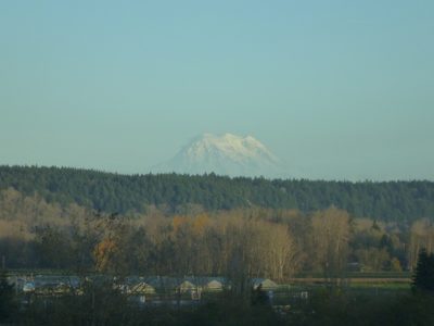 Mt. Rainier!  As viewed while driving up I-5, somewhere...