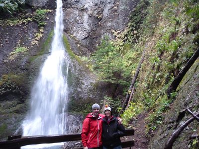 Jay and Catherine by Marymere Falls.