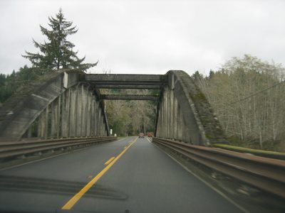 Old concrete arch bridge on 101.
