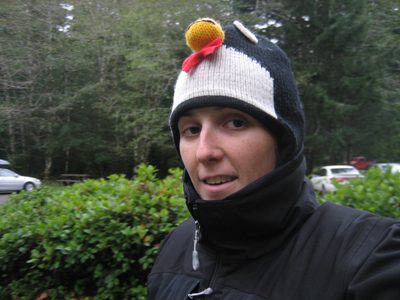 Jay was in a tshirt and a light jacket.  Catherine was...