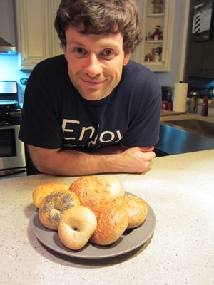 Happy Jay with some bagels.  Enjoy!