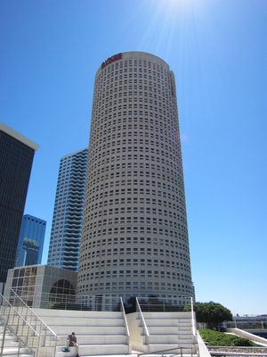 Cool round building in Tampa.  Nancy and I were...