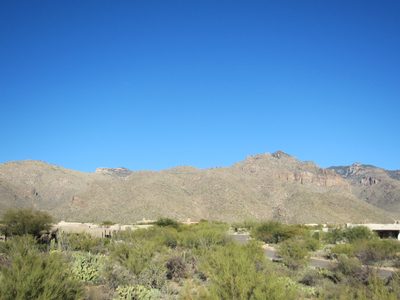 Looking at the Catalina Mountains from Mom and Dad's roof.