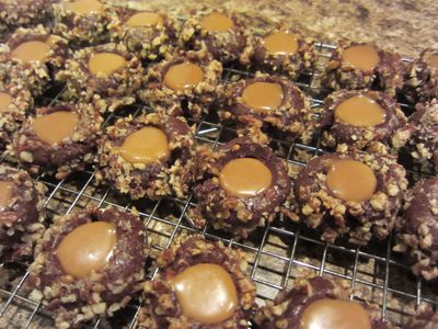 Christmas Cookies 2011!  Chocolate cookies with pecans...