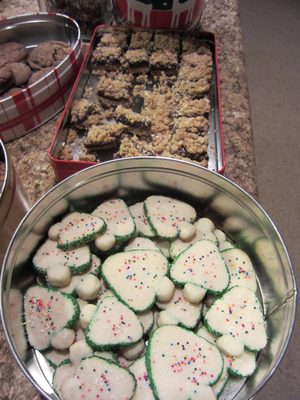Almond Christmas tree cookies!