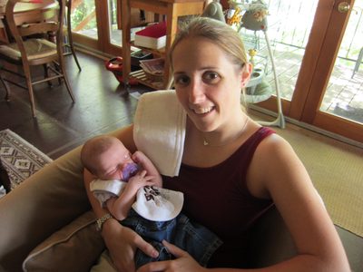 Catherine with Kim and Austin's new baby Genevieve at...