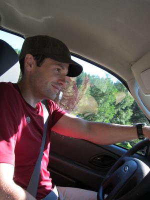 Jay smiling as he heads towards Rainier!