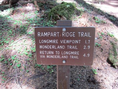 Closer view.  The Wonderland Trail is a 93-mile route...