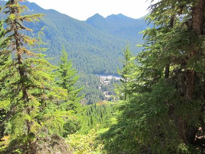 Looking back at the Longmire camp, where we started an...