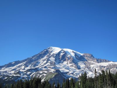 Mt. Rainier from the lower Paradise parking lot.