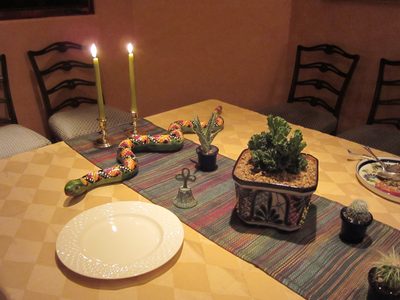 One more shot of the dining table decorations.