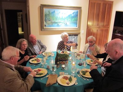 Dad's table - Tom Eiff, Judy Brown, Dad, Hedi Bacon,...