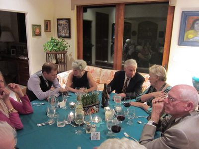Deep conversations are going on.  Note the Tucson-styled...