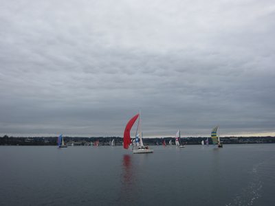 Other boats in the race.  The weather was cloudy all...