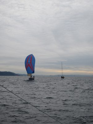 The boat we did battle with much of the race.  Note the...