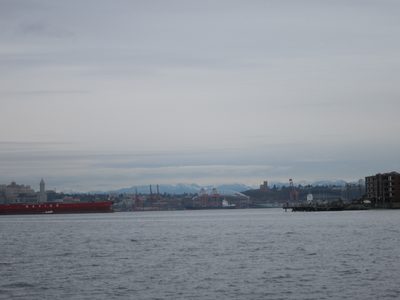 Stadium district, with the Cascades in the background.