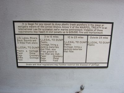 Kind of a depressing sign on the boat about what it is...