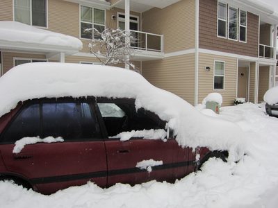 This car, window open, was probably not much fun to deal...