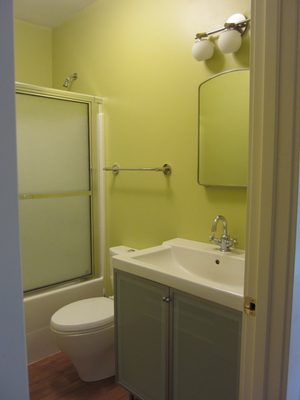 Bathroom.  Kind of small, but it'll do ok.