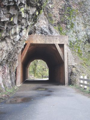 We did stop for a very neat tunnel next to the road.