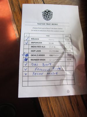 Beer samples ordered.