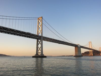 The Bay Bridge from the southeast, taken from the...
