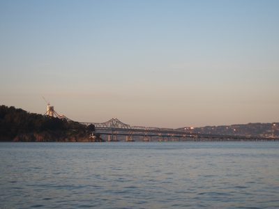 At this point, the new bridge began to peek into view.