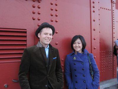 John and Monica.  Next to the tower there was a great...