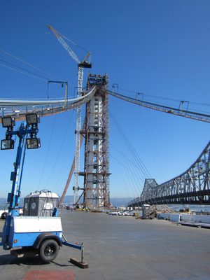 New Bay Bridge tower from the other side.