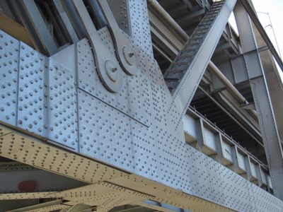 Another look at the old span and its eyebolts.