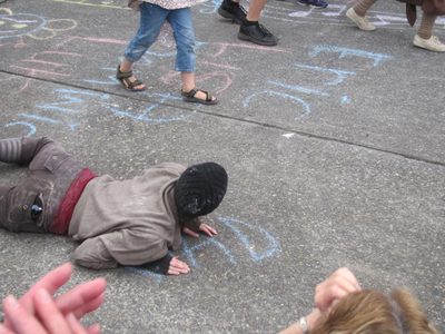 I never did understand what this lady was doing or what...